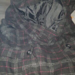 George gray plaid coat